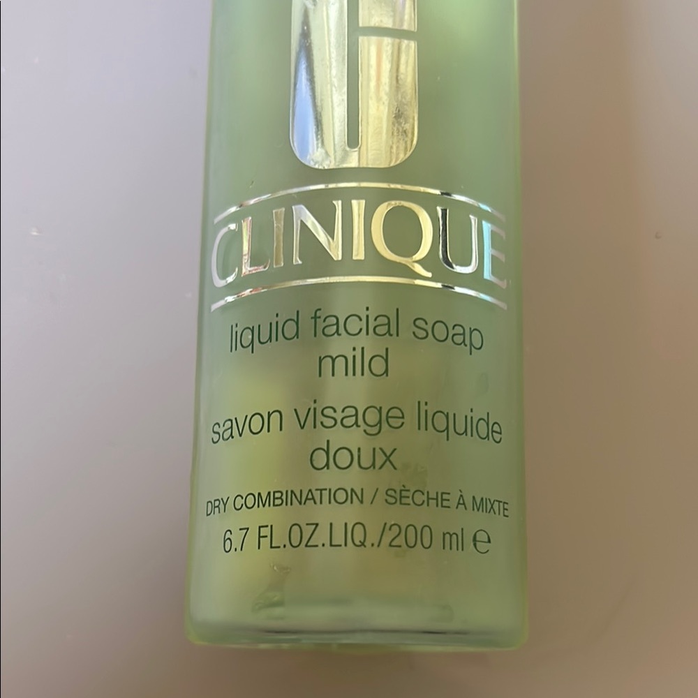 Clinique Liquid Facial Soap Mild - Green - 2/3 full